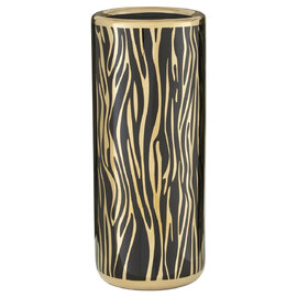 Aiken Ceramic Umbrella Stand In Gold And Black