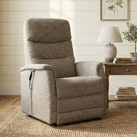 Ainsley Fabric 1 Seater Sofa in Mocha