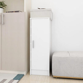Airell Wooden Shoe Storage Cabinet With 6 Shelves In White