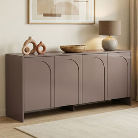 Aiven Wooden Sideboard with 4 Doors in Atlas