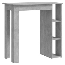 Aiza Wooden Bar Table With Shelf In Concrete Effect