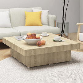 Akili Square Wooden Coffee Table In Sonoma Oak