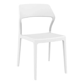 Akimori Polypropylene Side Chair in White