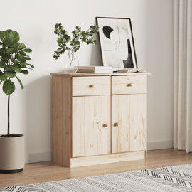 Akron Wooden Sideboard With 2 Doors 2 Drawers In Natural