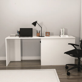Akser Wooden Laptop Desk in White