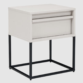 Albany Wooden Bedside Cabinet With 1 Drawer In Stone