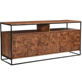 Albany Wooden Storage Cabinet With 3 Doors In Natural
