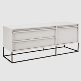 Albany Wooden Storage Cabinet With 3 Drawers In Stone