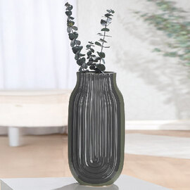 Albemarle Large Ceramics Set Of 2 Vases In Green