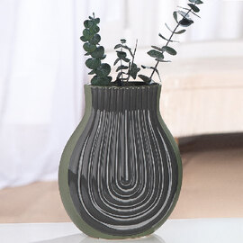 Albemarle Small Ceramics Set Of 2 Vases In Green