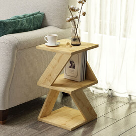 Albeni Wooden Side Table in Sapphire Oak