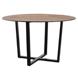 Aldgate Large Wooden Dining Table In Vintage Copper
