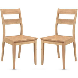 Alesund Oak Wooden Dining Chairs In Pair