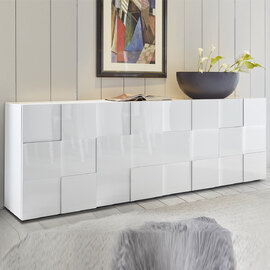 Aleta High Gloss Sideboard With 4 Doors In White