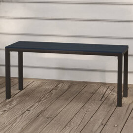 Alfresco Outdoor Metal Garden Bench in Black