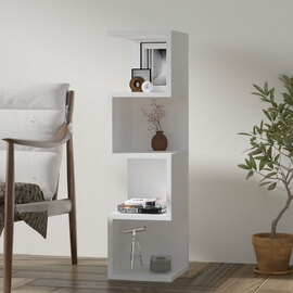 Alin Wooden Bookcase in White