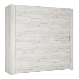 Alink Wooden Wardrobe With 3 Doors In White