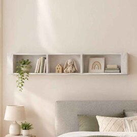 Alink Wooden Wall Shelf in White