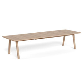 Alisto Rectangular Wooden Extending Dining Table in White Oak