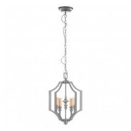Alkali 5 Bulbs Pendant Light In Silver