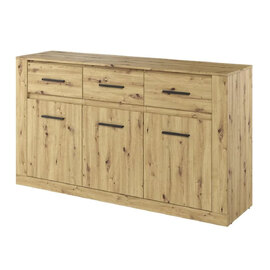 Allen Wooden Sideboard 3 Doors 3 Drawers In Artisan Oak