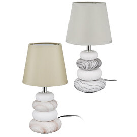 Allston Ceramic Set Of 2 Table Lamps - Beige And Grey
