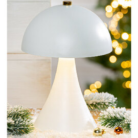 Allston LED Metal Mushroom Table Lamps - White