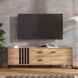 Alora Wooden TV Stand with 1 Door 2 Drawers in Artisan Oak
