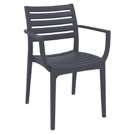 Alto Polypropylene Outdoor Armchair In Dark Grey