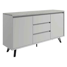 Altois Marble Top Sideboard with 2 Doors in Light Grey