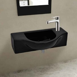 Alton Wall Hung Basin Without Waste 450mm Wide 1TH - Black
