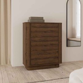 Alvane Wooden Chest Of 3 Drawers in Smoked Oak