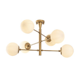 Arge 6 Light Metal Ceiling Pendant Light in Gold