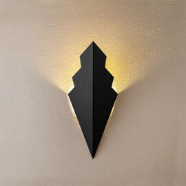 Arrow Metal Diamond-Shaped Wall Light in Black