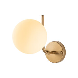 Antler Metal Round Wall Light in Gold