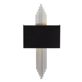 Alvion Metal Wall Light in Black and Silver
