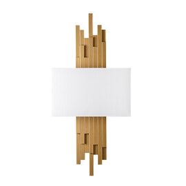 Axis Metal Wall Light in Gold and White