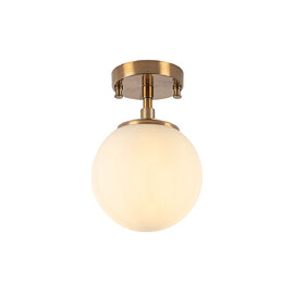 Atmaca White Glass Ceiling Light Bulb in Vintage
