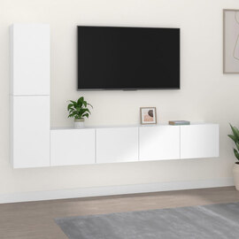 Alyria Wooden Living Room Furniture Set In White