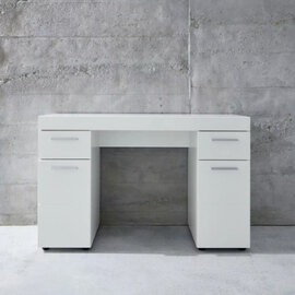 Amanda Wooden Dressing Table In White High Gloss