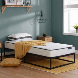 Amarillo Fabric Single Mattress In White