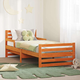 Anaheim Wooden Extendable Kids Bed In Brown