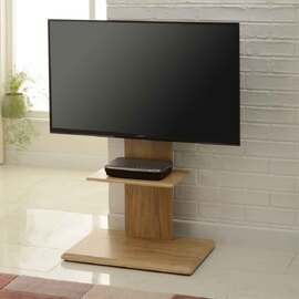 Angleton Small Wooden Pedestal TV Stand - Oak