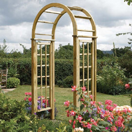 Annan Wooden Garden Round Arch In Natural