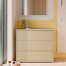 Ansley Wooden Chest of 3 Drawers in Butter Yellow