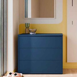 Ansley Wooden Chest of 3 Drawers in Night Blue