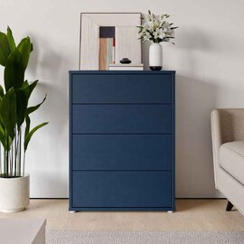 Ansley Wooden Chest of 4 Drawers in Night Blue