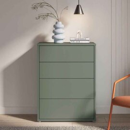 Ansley Wooden Chest of 4 Drawers in Sage Green