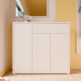 Ansley Wooden Sideboard with 3 Doors 1 Drawer in Sand