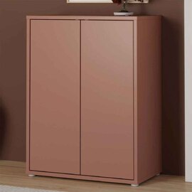 Ansley Wooden Storage Cabinet with 2 Doors in Terracotta